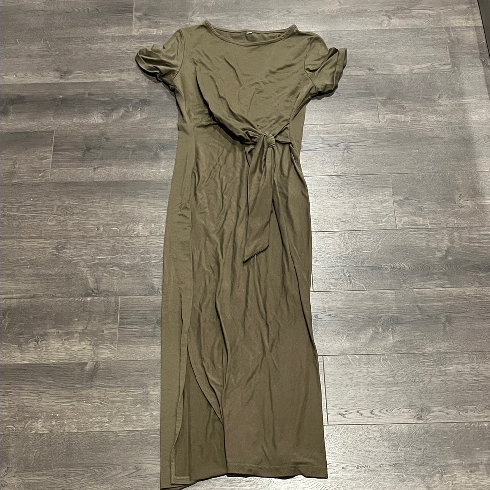 Olive Green Midi Dress
